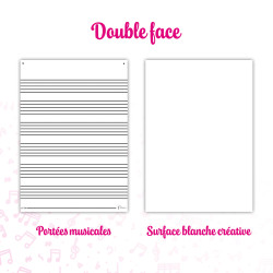 Tableau de Musique | Recto Verso | Avec Portées Musicales | Fuzeau