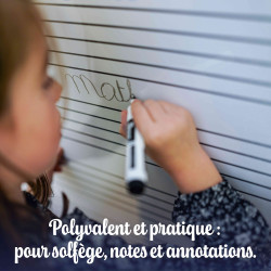 Tableau de Musique | Recto Verso | Avec Portées Musicales | Fuzeau