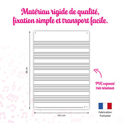 Tableau de Musique | Recto Verso | Avec Portées Musicales | Fuzeau