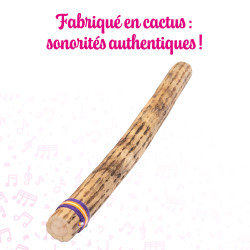 Bâton de Pluie | En Cactus | Longueur 75 cm | Fuzeau