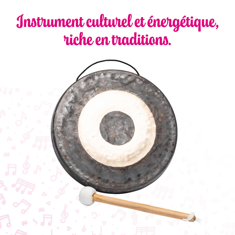 Gong Chinois Mini de Table - Style Chinois
