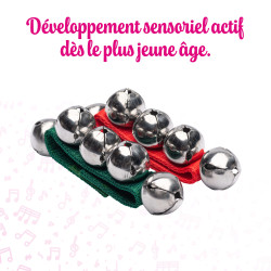 Bracelets Chevilles | La Paire | Attache Velcro | 5 grelots | Fuzeau