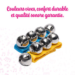 La Paire | Bracelets 4 Grelots | Bleu et Jaune |Fuzeau