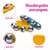 La Paire | Bracelets 4 Grelots | Bleu et Jaune |Fuzeau