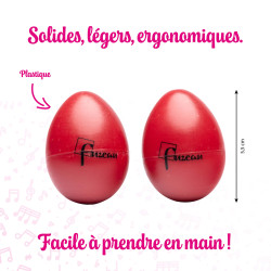 Lot de 3 Paires | Oeufs Sonores | Bleu | Jaune | Rouge | Fuzeau