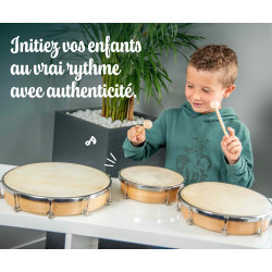 Tambourin Ø 20 cm | Peau Naturelle | Fuzeau