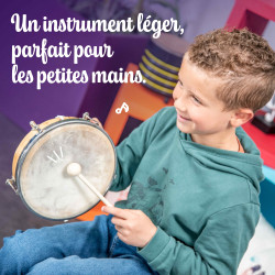 Tambourin Ø 20 cm | Peau Naturelle | Fuzeau