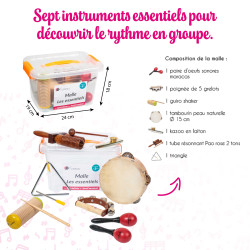 Malle Complète | 7 Instruments "Essentiels" | Petites Percussions | Fuzeau