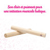 Lot 10 Paires de Claves |En bois Acacia | L. 18 cm | Fuzeau