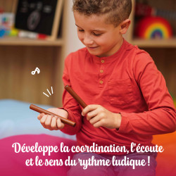 La Paire de Claves | En Bois Pao Rose | 14 cm | Ø 1.5 cm | Fuzeau