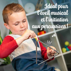 LOT DE 10 TRIANGLES METAL DE 16 CM