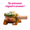 Grenouille Guiro | 14 cm | En bois | Fuzeau