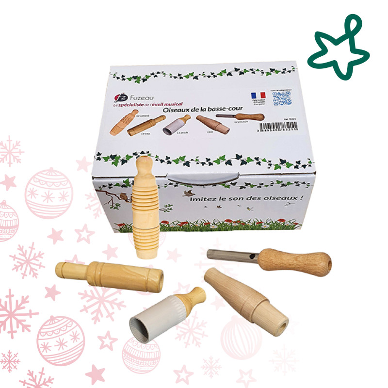 Coffret 5 Appeaux | Imiter Chant | Oiseaux Basse Cour | Fuzeau