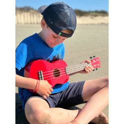 Ukulélé | Soprano | Coloris Rouge | Avec Housse | Fuzeau