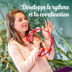 Couronne de Cymbalettes | Forme Demi Lune | Coloris Rouge | Fuzeau