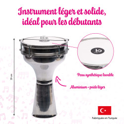 Derbouka | En Aluminium | Hauteur 39 cm | Fuzeau