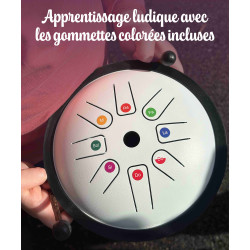 TONGUE DRUM |  diamètre 18 cm | BLANC | FUZEAU