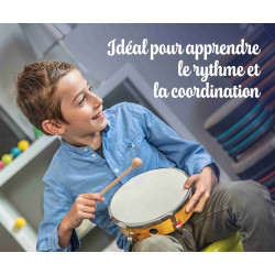 Tambourin | Ø 20 cm | Peau Synthétique | Fuzeau