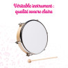 Tambourin | Ø 20 cm | Peau Synthétique | Fuzeau