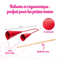 Petite Cloche Bresilienne | Coloris Rouge | Fuzeau