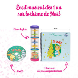 Lot Livre CD et Moyen Bâton de Pluie | Hiver | Enfants | Fuzeau