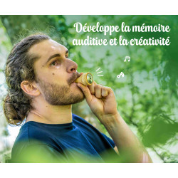 Appeau | Sifflet | En bois | Chant du Merle | Nature | Fuzeau