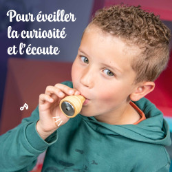 Appeau | Sifflet | En bois | Chant du Merle | Nature | Fuzeau