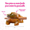 Grenouille Guiro | Dimension 10 CM | En bois | Fuzeau
