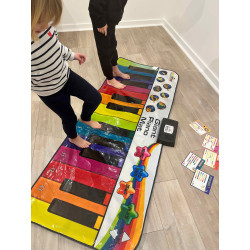 Piano Géant | Déroulant | Souple | Touches Colorées | Fuzeau