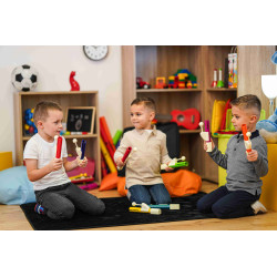 Percunot' | Tubes Colorés Accordés | Mailloche intégrée | Fuzeau