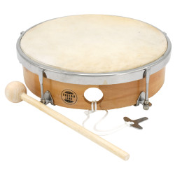 Tambourin Ø 20 cm | Peau Naturelle | Fuzeau