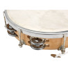 Tambourin |Avec Peau Naturelle | Ø 25 CM | 14 Cymbalettes | Fuzeau