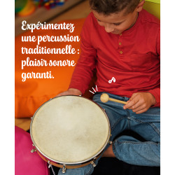 TAMBOURIN | Peau Naturelle | Ø 30 CM | Fuzeau