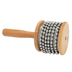 Cabassa | 18 cm | Perles Acier | Percussion Métallique | Fuzeau