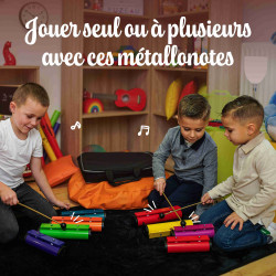 Classic Métallonotes | 8 Lames Colorées | Housse de Rangement | Fuzeau