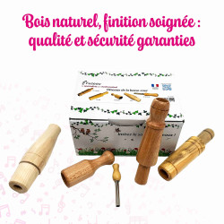 Coffret 5 Appeaux | Imiter Chant | Oiseaux Basse Cour | Fuzeau