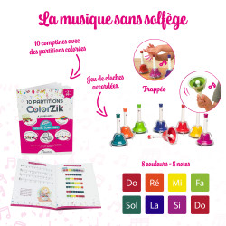 Ensemble Complet | ColorZik Comptines | Jeu de 8 Cloches | Fuzeau