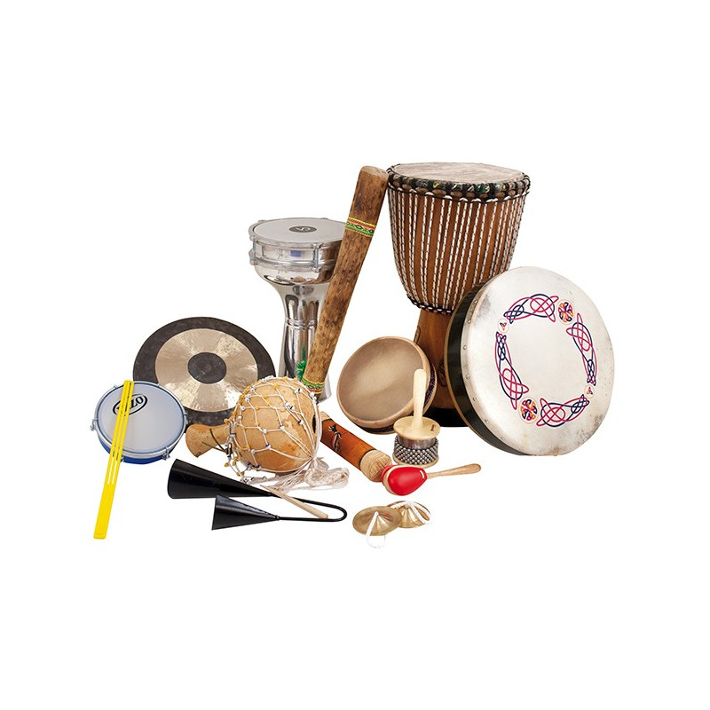 LOT DE 13 INSTRUMENTS POUR LA DECOUVERTE DES MUSIQUES DU MONDE