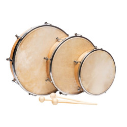 TAMBOURIN AVEC PEAU NATURELLE DIAMETRE DE 20 CM