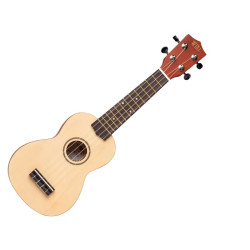 UKULELE SOPRANO COLORIS BOIS NATUREL AVEC HOUSSE DE RANGEMENT