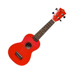 UKULELE SOPRANO COLORIS ROUGE AVEC SA HOUSSE