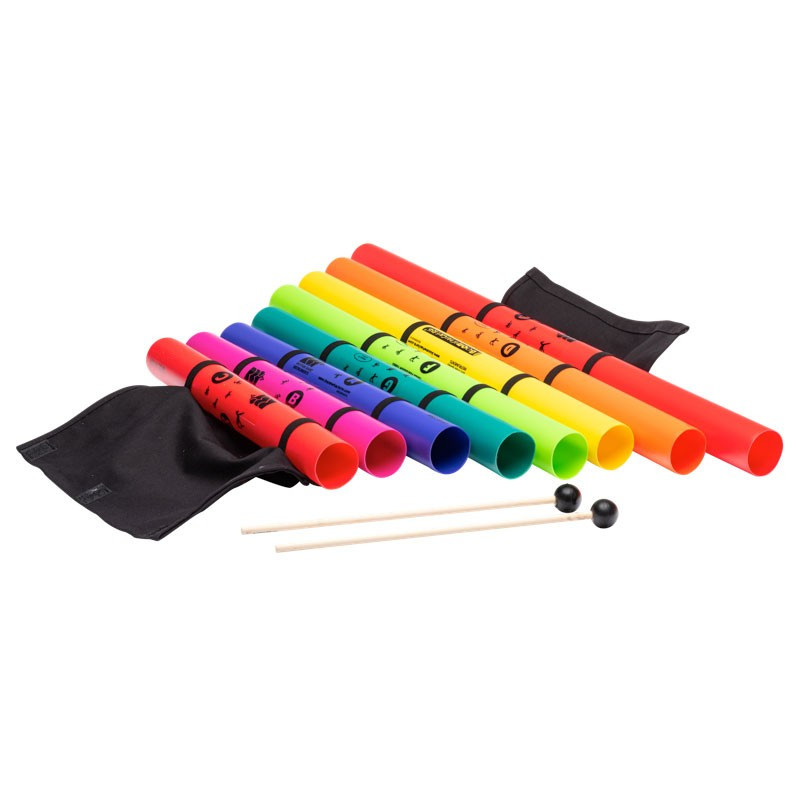 BOOMOPHONE ETUI COMPLET LOT DE 8 TUBES BOOMWHACKERS ALTO DIATONIQUE