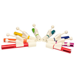 Percunot' | Tubes Colorés Accordés | Mailloche intégrée | Fuzeau