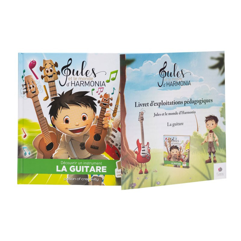 Ensemble Livre-CD et livret pédagogique Jules et le monde d'harmonia - La Guitare Ensemble Livre-CD et livret pédagogique Jules et le monde d'harmonia - La Guitare