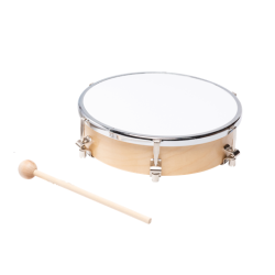 TAMBOURIN DE DIAMETRE 20 CM AVEC PEAU SYNTHETIQUE