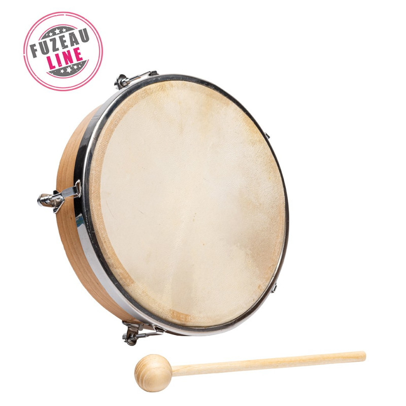 Tambourin en Bois,2 Tambourin avec Tambour Baguette,Tambourin