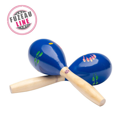 MARACAS EN BOIS PEINT