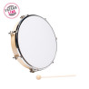 TAMBOURIN AVEC PEAU SYNTHETIQUE DE DIAMETRE 25 CM