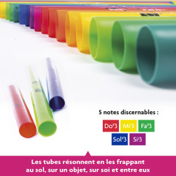 LOT DE 5 TUBES BOOMWHACKERS CHROMATIQUE SOIT 5 NOTES