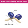 Paire de Maracas | En bois | Violettes | Fuzeau